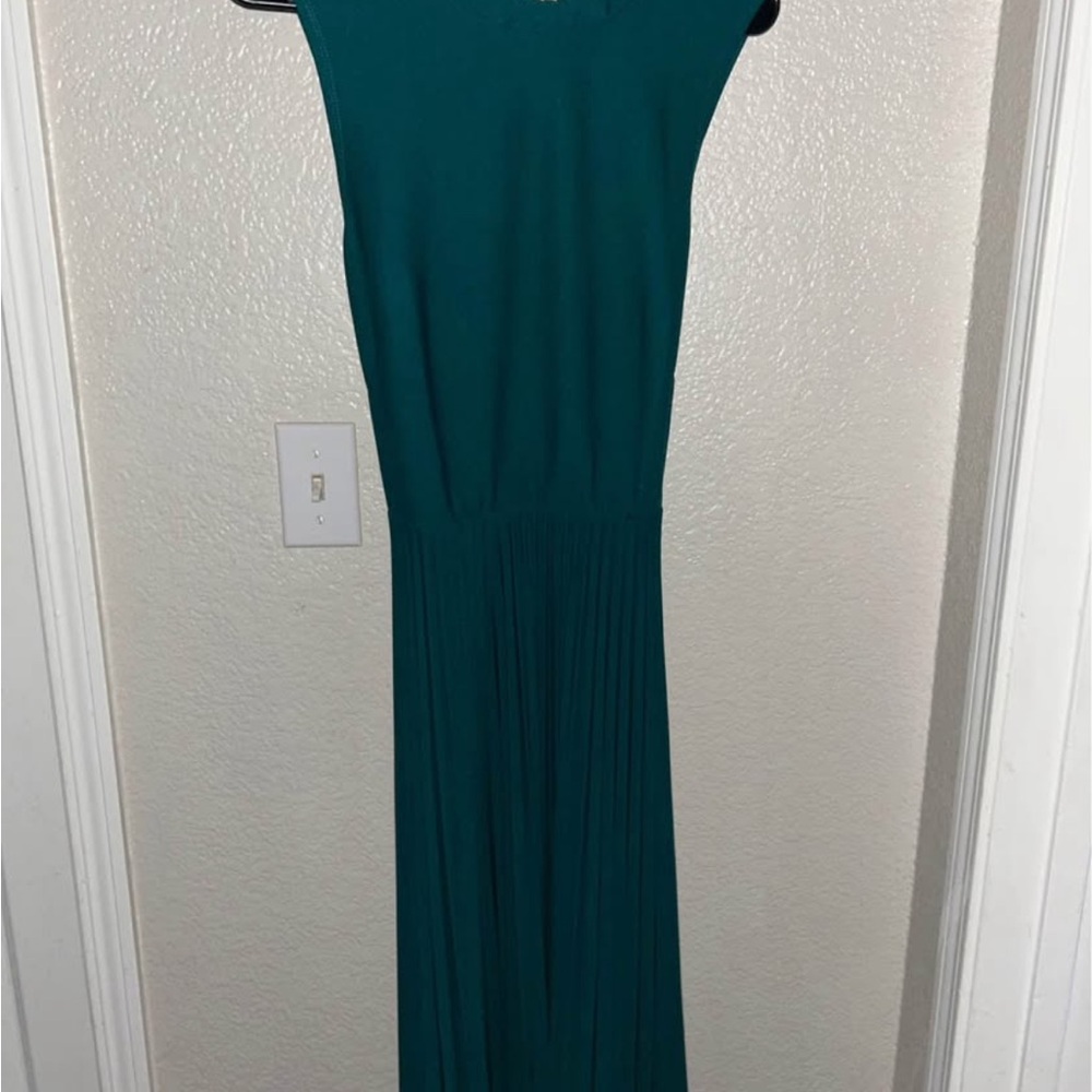 Amazon Green Sleeveless Sheath Maxi Dress